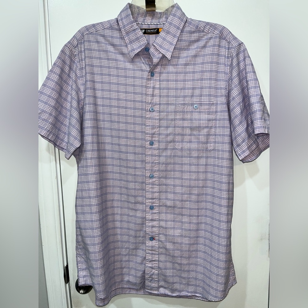 EUC Cremieux Men's Checkered Short Sleeve Shirt 2 pack